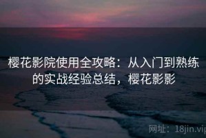 樱花影院使用全攻略：从入门到熟练的实战经验总结，樱花影影