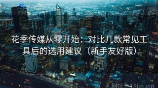 花季传媒从零开始：对比几款常见工具后的选用建议（新手友好版）