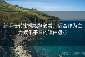 新手玩转蜜桃视频必看：适合作为主力娱乐平台的理由盘点