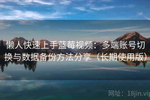 懒人快速上手蓝莓视频：多端账号切换与数据备份方法分享（长期使用版）