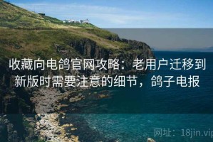 收藏向电鸽官网攻略：老用户迁移到新版时需要注意的细节，鸽子电报