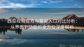 西瓜视频官方与常见入口对比分析：从界面到功能的全方位深度解析