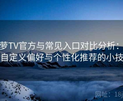 菠萝TV官方与常见入口对比分析：设置自定义偏好与个性化推荐的小技巧