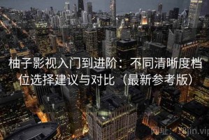 柚子影视入门到进阶：不同清晰度档位选择建议与对比（最新参考版）