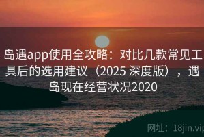 岛遇app使用全攻略：对比几款常见工具后的选用建议（2025 深度版），遇岛现在经营状况2020
