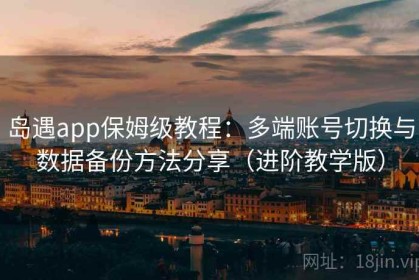 岛遇app保姆级教程：多端账号切换与数据备份方法分享（进阶教学版）