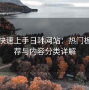 懒人快速上手日韩网站：热门板块推荐与内容分类详解