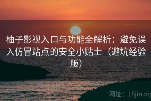 柚子影视入口与功能全解析：避免误入仿冒站点的安全小贴士（避坑经验版）
