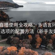 半糖直播使用全攻略：多语言环境与字幕选项的配置方法（新手友好版）