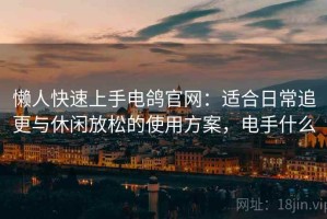 懒人快速上手电鸽官网：适合日常追更与休闲放松的使用方案，电手什么