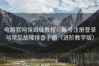 电鸽官网保姆级教程：账号注册登录与常见故障排查手册（进阶教学版）