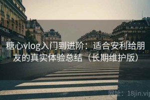 糖心vlog入门到进阶：适合安利给朋友的真实体验总结（长期维护版）
