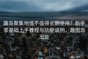 趣岛聚集地值不值得长期使用？新手零基础上手教程与功能说明，趣图岛出处