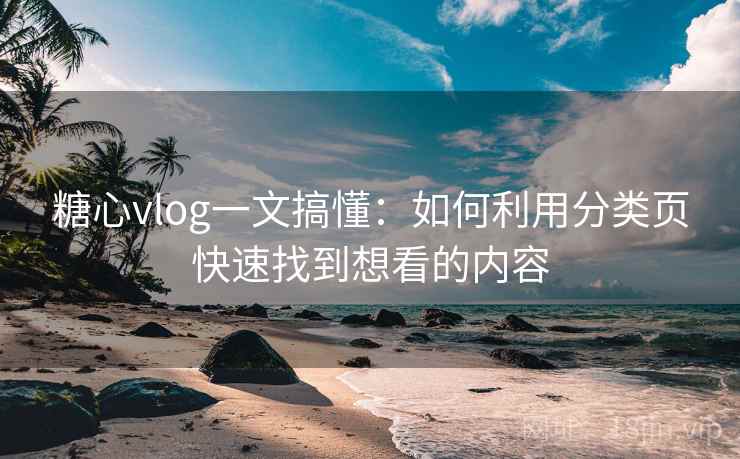 糖心vlog一文搞懂：如何利用分类页快速找到想看的内容