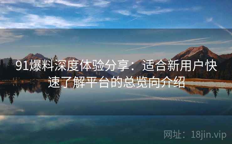 91爆料深度体验分享：适合新用户快速了解平台的总览向介绍