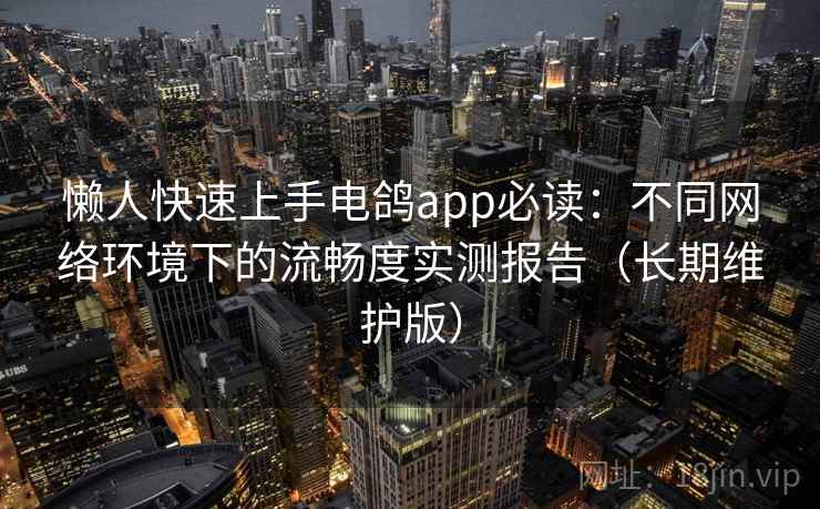 懒人快速上手电鸽app必读：不同网络环境下的流畅度实测报告（长期维护版）