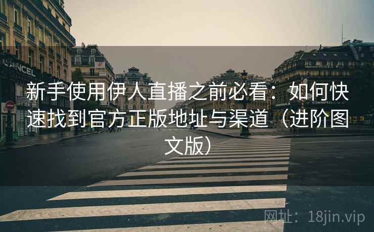新手使用伊人直播之前必看：如何快速找到官方正版地址与渠道（进阶图文版）