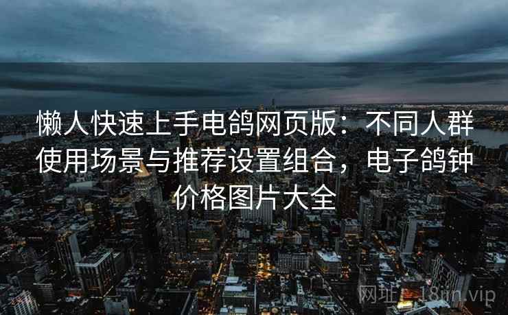懒人快速上手电鸽网页版：不同人群使用场景与推荐设置组合，电子鸽钟价格图片大全