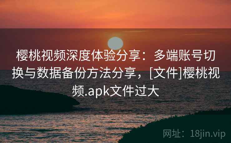 樱桃视频深度体验分享：多端账号切换与数据备份方法分享，[文件]樱桃视频.apk文件过大