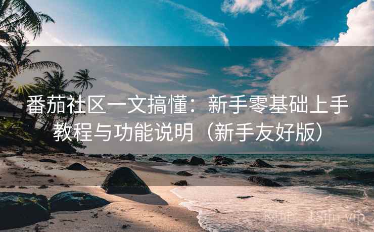 番茄社区一文搞懂：新手零基础上手教程与功能说明（新手友好版）