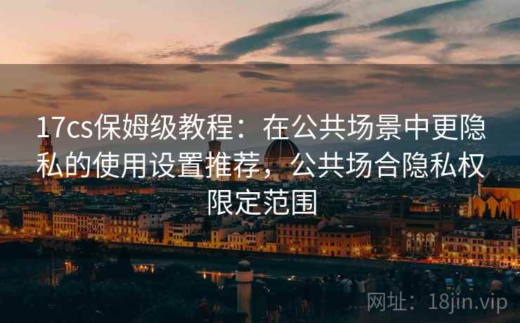 17cs保姆级教程:在公共场景中更隐私的使用设置推荐,公共场合隐私权限定范围 17cs保姆级教程:在公共场景中更隐私的使用设置推荐,公共场合隐私权限定范围