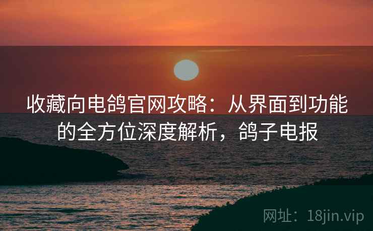 收藏向电鸽官网攻略:从界面到功能的全方位深度解析,鸽子电报 收藏向电鸽官网攻略:从界面到功能的全方位深度解析,鸽子电报