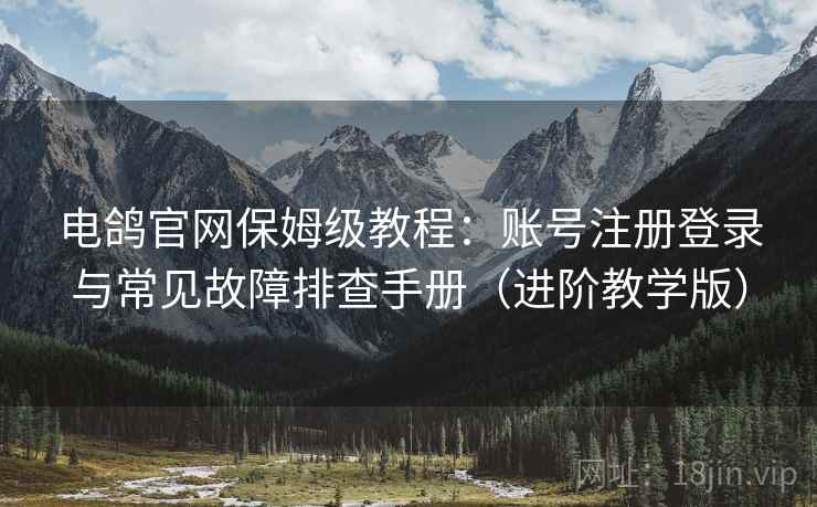 电鸽官网保姆级教程：账号注册登录与常见故障排查手册（进阶教学版）